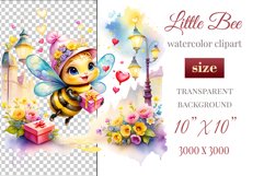 Cute watercolor bee - perfect for your project! This gentle drawing will add playfulness and charm to your design. Use it for creating cards, web design, and much more. #watercolorclipart #bee #drawing