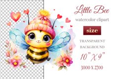 Cute watercolor bee - perfect for your project! This gentle drawing will add playfulness and charm to your design. Use it for creating cards, web design, and much more. #watercolorclipart #bee #drawing