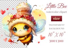 Cute watercolor bee - perfect for your project! This gentle drawing will add playfulness and charm to your design. Use it for creating cards, web design, and much more. #watercolorclipart #bee #drawing