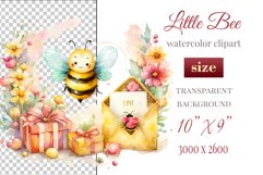 Cute watercolor bee - perfect for your project! This gentle drawing will add playfulness and charm to your design. Use it for creating cards, web design, and much more. #watercolorclipart #bee #drawing