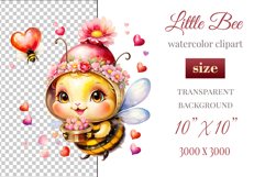 Cute watercolor bee - perfect for your project! This gentle drawing will add playfulness and charm to your design. Use it for creating cards, web design, and much more. #watercolorclipart #bee #drawing