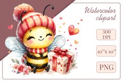 Cute watercolor bee - perfect for your project! This gentle drawing will add playfulness and charm to your design. Use it for creating cards, web design, and much more. #watercolorclipart #bee #drawing