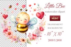 Cute watercolor bee - perfect for your project! This gentle drawing will add playfulness and charm to your design. Use it for creating cards, web design, and much more. #watercolorclipart #bee #drawing