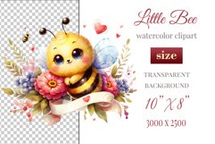 Cute watercolor bee - perfect for your project! This gentle drawing will add playfulness and charm to your design. Use it for creating cards, web design, and much more. #watercolorclipart #bee #drawing