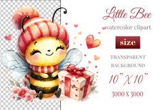 Cute watercolor bee - perfect for your project! This gentle drawing will add playfulness and charm to your design. Use it for creating cards, web design, and much more. #watercolorclipart #bee #drawing