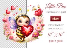 Cute watercolor bee - perfect for your project! This gentle drawing will add playfulness and charm to your design. Use it for creating cards, web design, and much more. #watercolorclipart #bee #drawing
