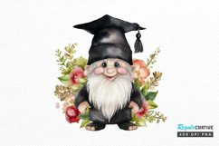 Watercolor Gnome Graduate PNG Clipart Product Image 1