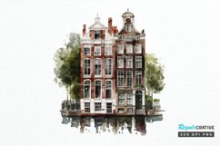 Watercolor Amsterdam Canal House PNG Clipart Product Image 1