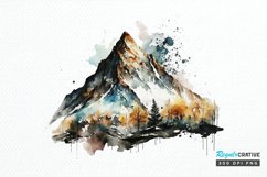 Watercolor Mountain PNG Clipart Product Image 1