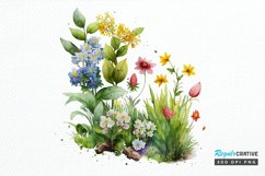 Watercolor Spring Garden PNG Clipart Product Image 1