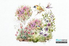 Watercolor Spring Garden PNG Clipart Product Image 1