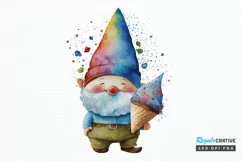 Watercolor Cute Gnome Autism PNG Clipart Product Image 1
