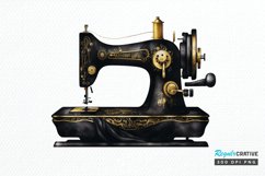 Watercolor Black and Gold Antique PNG Clipart Product Image 1