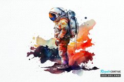 Watercolor Astronaut Planet PNG Clipart Product Image 1