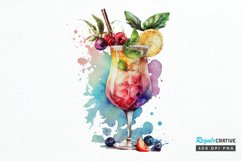 Watercolor Cocktail PNG Clipart Product Image 1