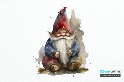 Watercolor Christmas Gnome PNG Clipart Product Image 1