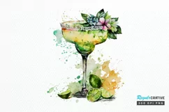 Watercolor Margarita PNG Clipart Product Image 1