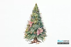 Watercolor Fairy Christmas Trees PNG Clipart Product Image 1
