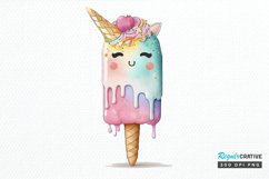 Watercolor Cute Ice Cream PNG Clipart Product Image 1