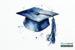 Watercolor Graduate Flower PNG Clipart Product Image 1