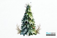 Watercolor Fairy Christmas Trees PNG Clipart Product Image 1