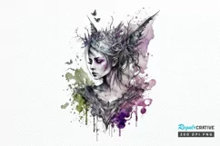 Watercolor Gothic Fairie PNG Clipart Product Image 1