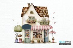 Watercolor Whimsical Village Shop PNG Clipart Product Image 1
