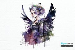 Watercolor Gothic Fairie PNG Clipart Product Image 1
