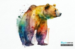 Watercolor Bear PNG Clipart Product Image 1