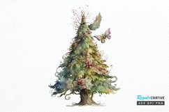 Watercolor Fairy Christmas Trees PNG Clipart Product Image 1
