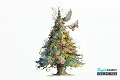 Watercolor Fairy Christmas Trees PNG Clipart Product Image 1