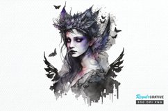 Watercolor Gothic Fairie PNG Clipart Product Image 1