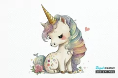 Watercolor Magical Unicorn PNG Clipart Product Image 1