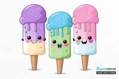 Watercolor Cute Ice Cream PNG Clipart Product Image 1