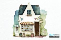 Watercolor Whimsical Village Shop PNG Clipart Product Image 1