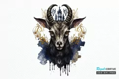 Watercolor Gothic Animal PNG Clipart Product Image 1