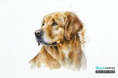 Watercolor Golden Dog PNG Clipart Product Image 1