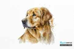 Watercolor Golden Dog PNG Clipart Product Image 1