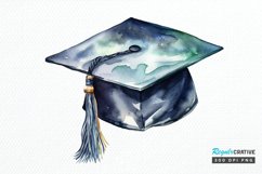 Watercolor Graduate Flower PNG Clipart Product Image 1