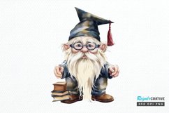 Watercolor Gnome Graduate PNG Clipart Product Image 1