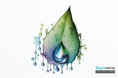 Watercolor Water Droplet PNG Clipart Product Image 1