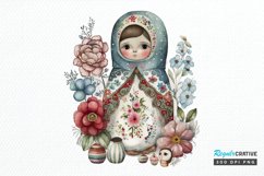 Watercolor Matryoshka Dolls PNG Clipart Product Image 1