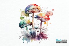 Watercolor Magic Mushrooms PNG Clipart Product Image 1