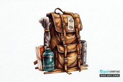 Vintage Backpack PNG Clipart Product Image 1