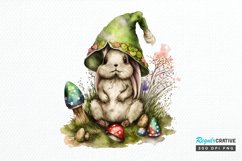 Watercolor easter bunny Gnome PNG Clipart Product Image 1
