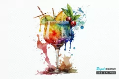 Watercolor Cocktail PNG Clipart Product Image 1