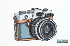 Retro Travel Camera PNG Clipart Product Image 1