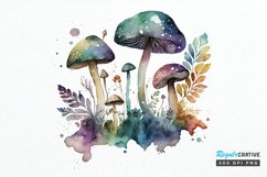 Watercolor Magic Mushrooms PNG Clipart Product Image 1