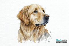 Watercolor Golden Dog PNG Clipart Product Image 1