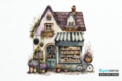 Watercolor Whimsical Village Shop PNG Clipart Product Image 1